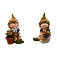 STATUETĂ COPIL - maro, Lifestyle, plastic (14/23,5/14cm)