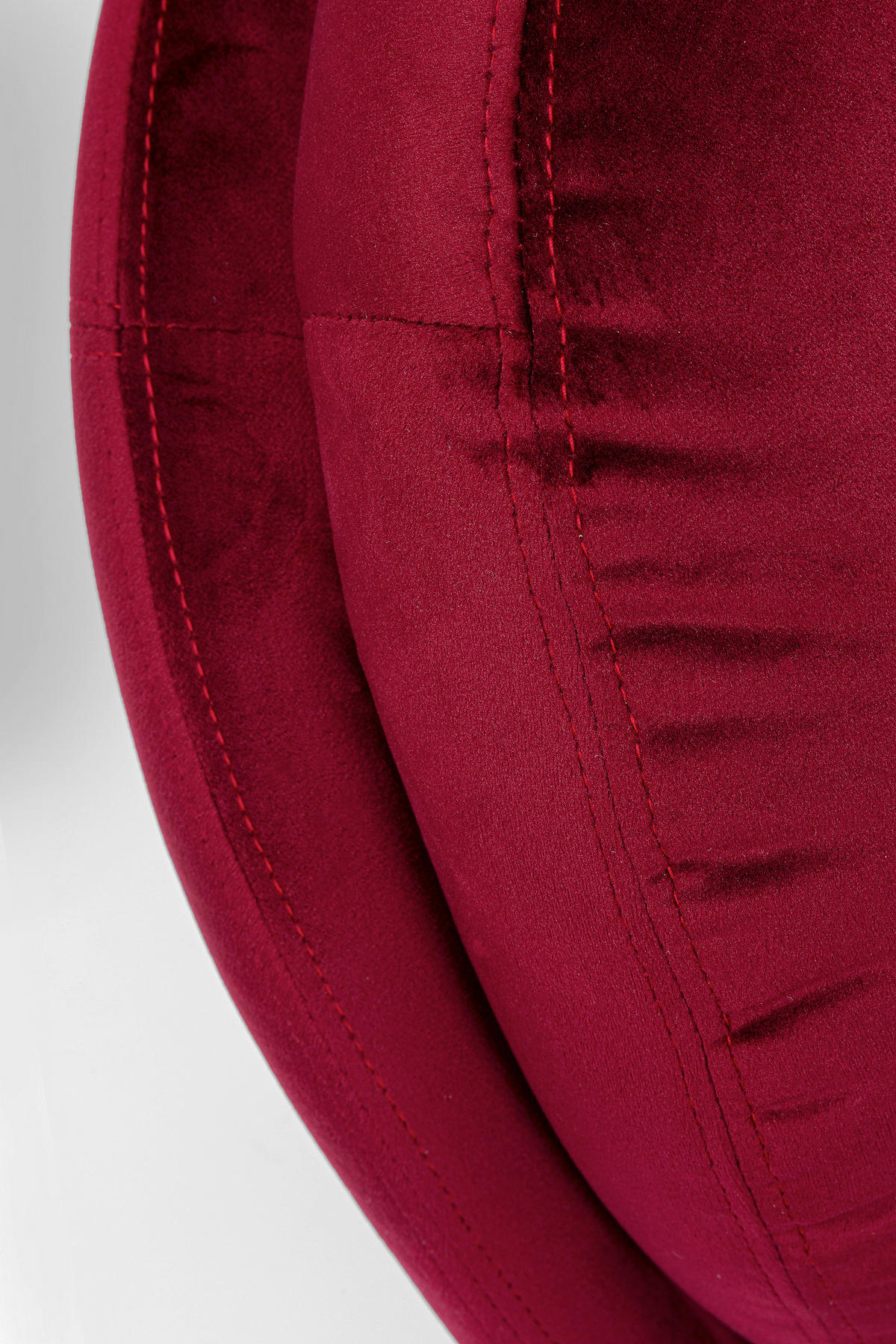 DESIGNSESSEL in Samt Chromfarben, Dunkelrot  - Chromfarben/Dunkelrot, Design, Textil/Metall (79/65/56cm) - Kare-Design
