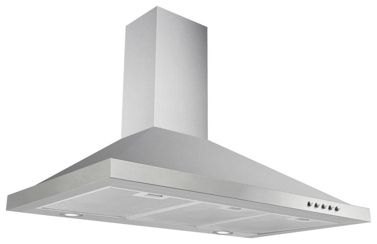 DUNSTABZUGSHAUBE CH44068-90IX-A  - Edelstahlfarben, Trend, Metall (90/63,5-102,5/50cm) - Respekta