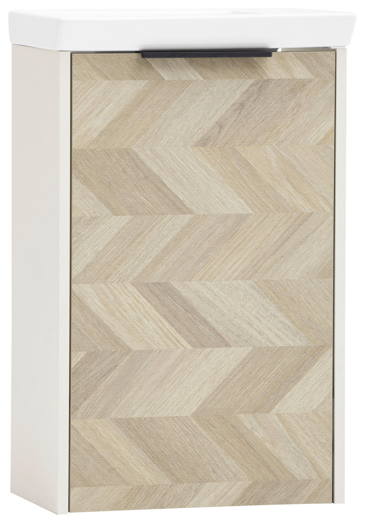 WASCHTISCHKOMBI 45,5 cm  - Eichefarben/Creme, KONVENTIONELL, Keramik/Holzwerkstoff (45,5cm) - Stylife