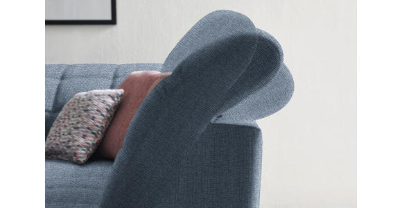 ECKSOFA  in Webstoff Blau  302/216 cm  - Blau/Schwarz, Design, Holz/Textil (302/216cm) - Xora