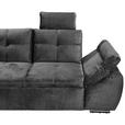 ECKSOFA in Mikrovelours Schwarz  - Schwarz, KONVENTIONELL, Kunststoff/Textil (170/275cm) - Carryhome