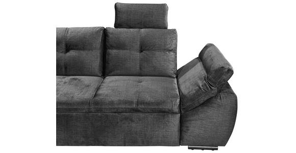ECKSOFA in Mikrovelours Schwarz - Schwarz, KONVENTIONELL, Kunststoff/Textil (170/275cm) - Carryhome