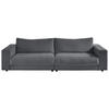 3-SITZER-SOFA in Feincord Anthrazit  - Anthrazit/Schwarz, Design, Kunststoff/Textil (290/86/127cm) - Lomoco