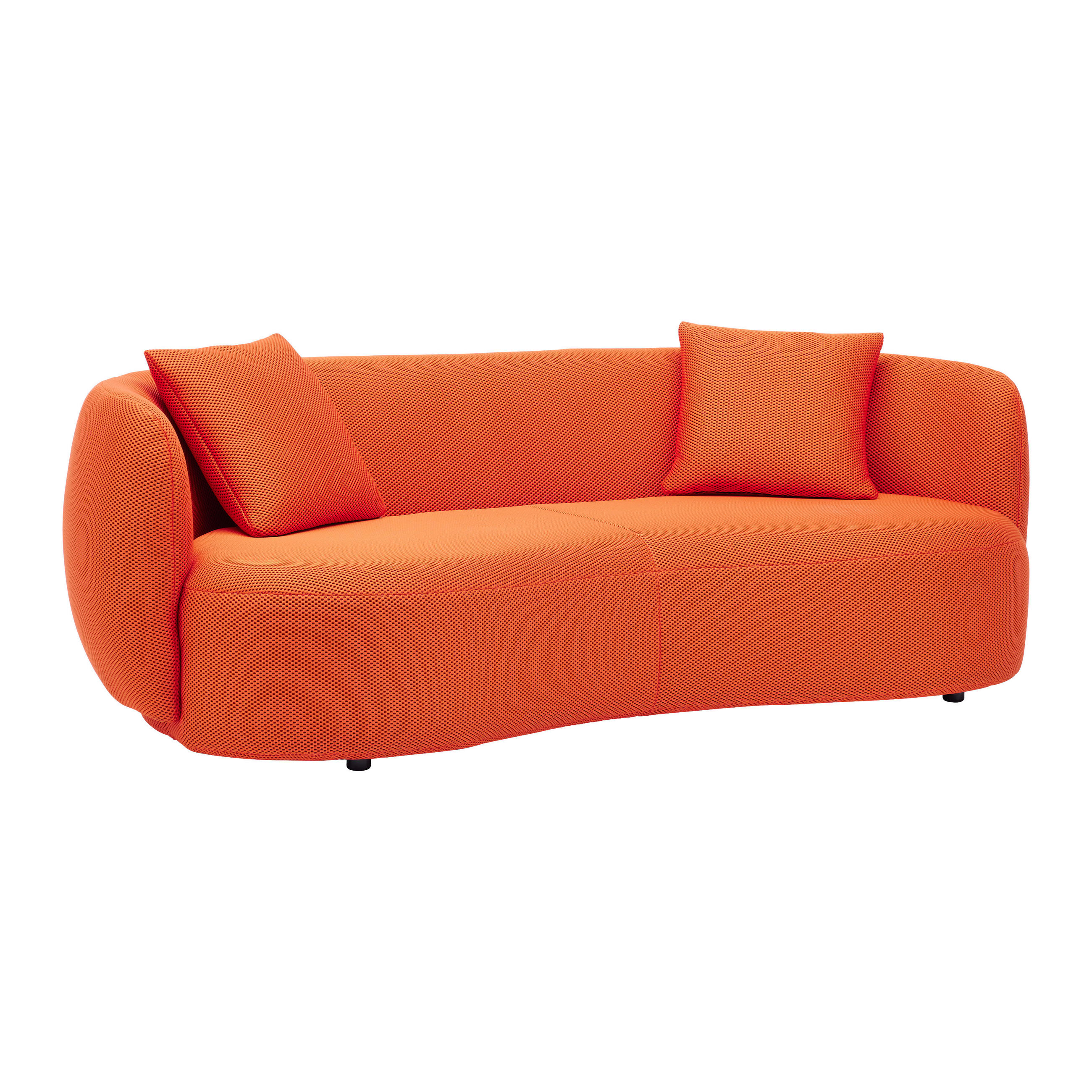 BIG SOFFA i orange  - orange/svart, Modern, textil/plast (235/72/110cm) - MID.YOU