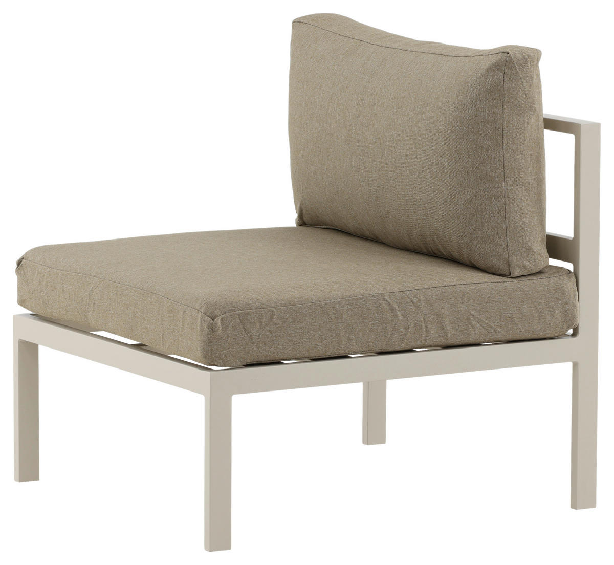LOUNGESESSEL  - Beige/Grau, KONVENTIONELL, Metall (70/65/74cm) - Gardenson
