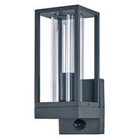 AUßENLEUCHTE 11/14/28,5 cm   - Dunkelgrau, Basics, Glas/Metall (11/14/28,5cm) - Osram