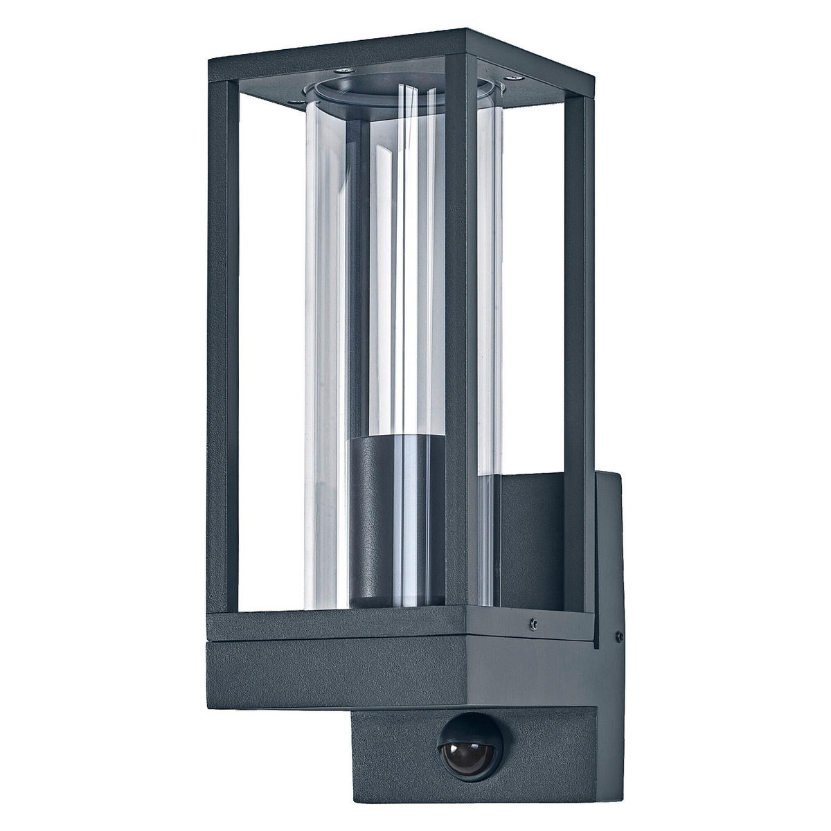 AUßENLEUCHTE 11/14/28,5 cm   - Dunkelgrau, Basics, Glas/Metall (11/14/28,5cm) - Osram