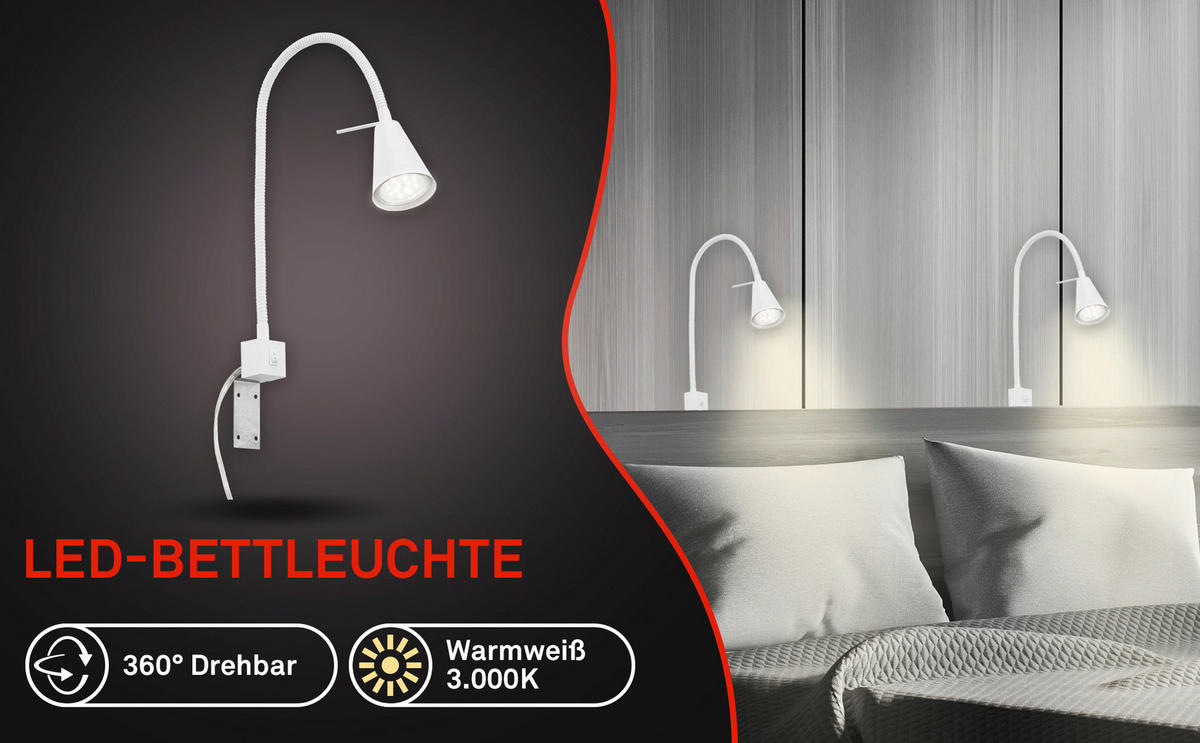 LED-WANDLEUCHTE 5,8/40,3 cm  - Weiß, Basics, Metall (5,8/40,3cm) - Briloner