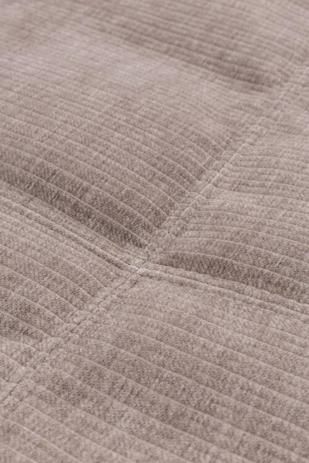 BIGSOFA in Cord Silberfarben  - Silberfarben/Schwarz, Modern, Textil (264/83/126cm) - Trendmanufaktur