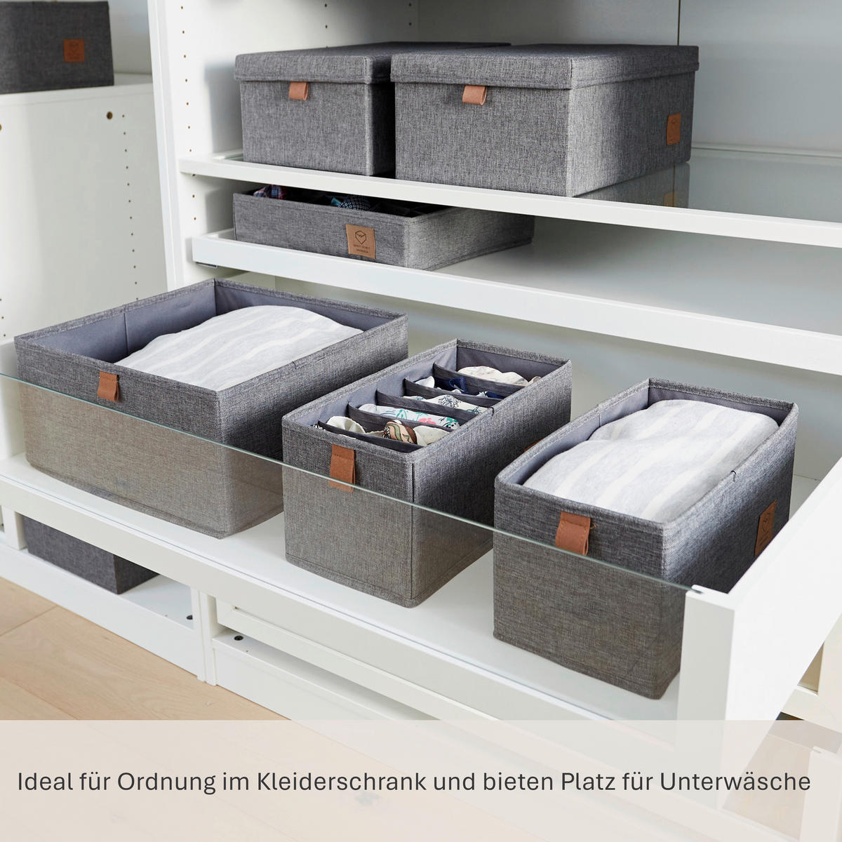 ORGANIZER  - Grau, Basics, Karton/Textil (30/15/15cm) - Store It