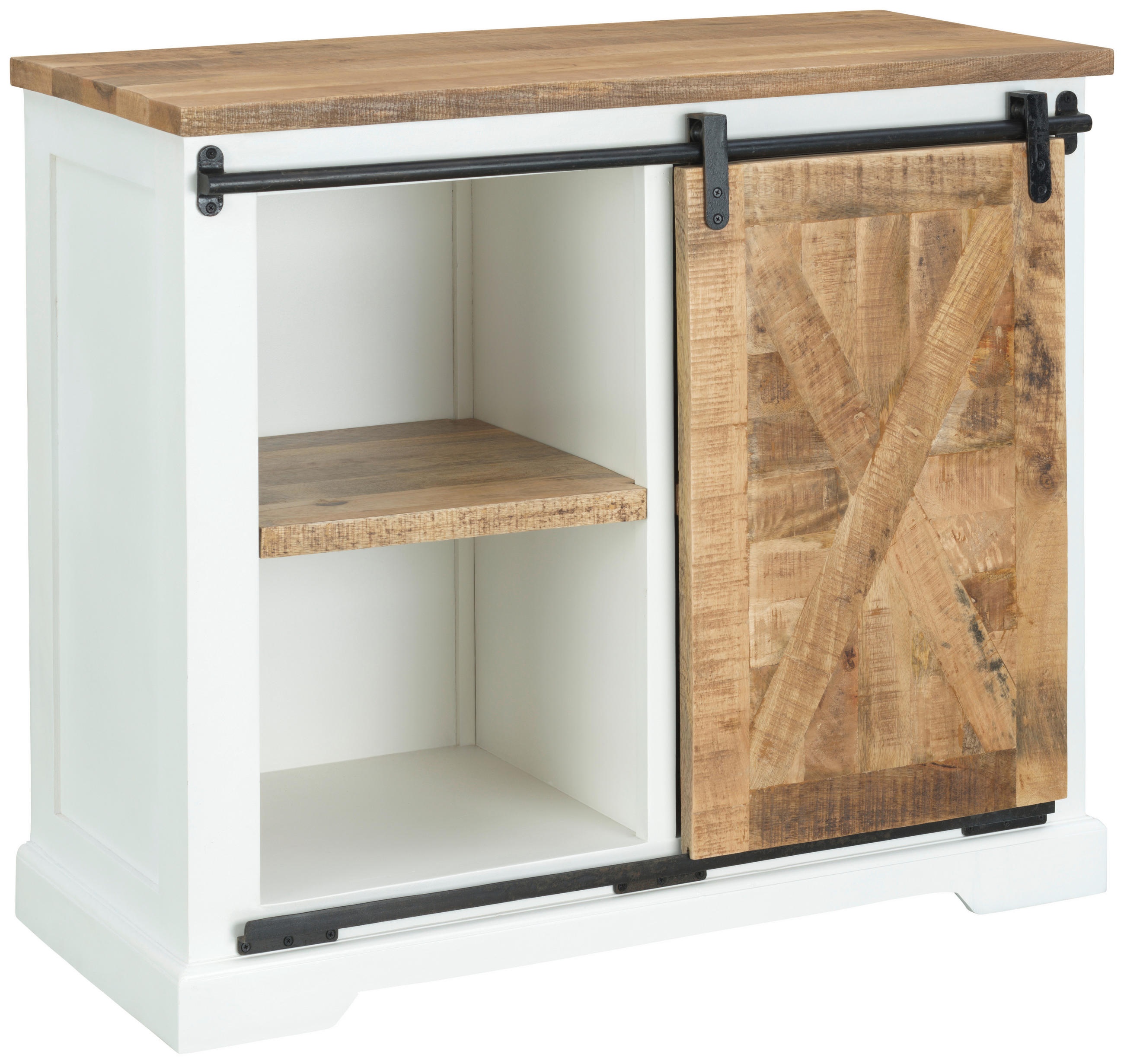 SIDEBOARD 100/85/45 cm  in Naturfarben, Schwarz, Weiß  - Schwarz/Naturfarben, LIFESTYLE, Holz/Holzwerkstoff (100/85/45cm) - MID.YOU
