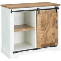 KOMODA   100/85/45 cm   prirodne boje, crna, bijela  - bijela/prirodne boje, Lifestyle, drvni materijal/drvo (100/85/45cm) - MID.YOU