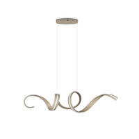 LED LUSTER    160/45/300 cm    - bela/bež, Dizajnerski, metal/plastika (160/45/300cm) - Cinque