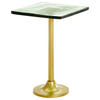 BEISTELLTISCH 35,5/35,5/51 cm Grün, Messingfarben quadratisch  - Messingfarben/Grün, Design, Glas/Metall (35,5/35,5/51cm) - Ambia Home
