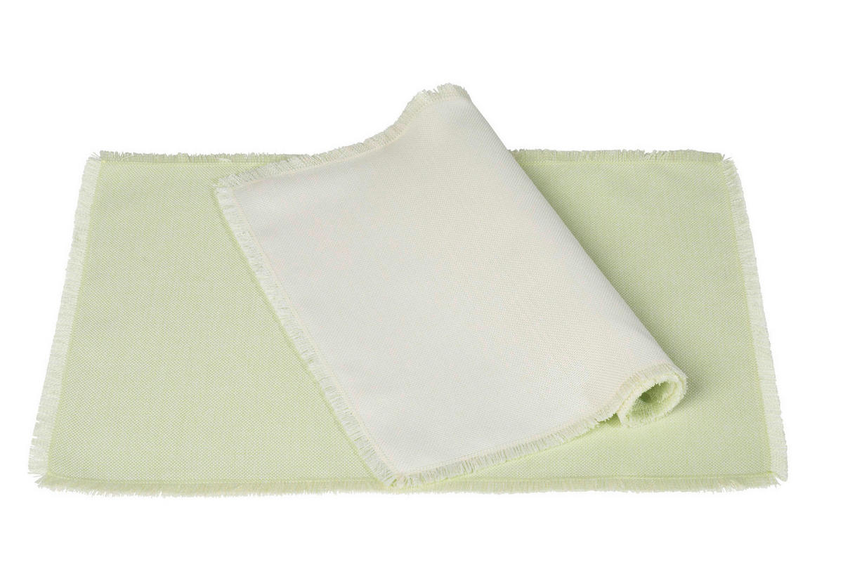 TISCHSET Textil Perlmutt, Limette 33/48 cm  - Perlmutt/Limette, Basics, Textil (33/48cm) - Pichler