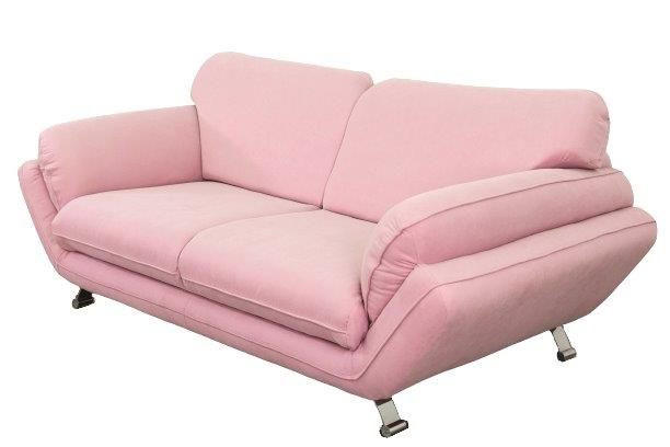 DVOSED 205/85/100 cm  ružičasta  - boja aluminijuma/ružičasta, Dizajnerski, karton/drvo (205/85/100cm) - Xora