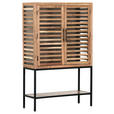 HIGHBOARD  in 100/160/43 cm  - Schwarz/Braun, LIFESTYLE, Glas/Holz (100/160/43cm) - Landscape