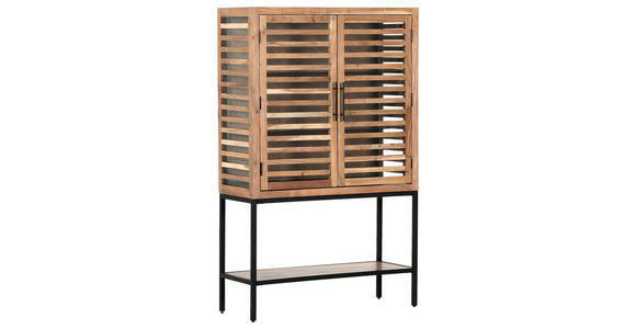 HIGHBOARD  in 100/160/43 cm  - Schwarz/Braun, LIFESTYLE, Glas/Holz (100/160/43cm) - Landscape