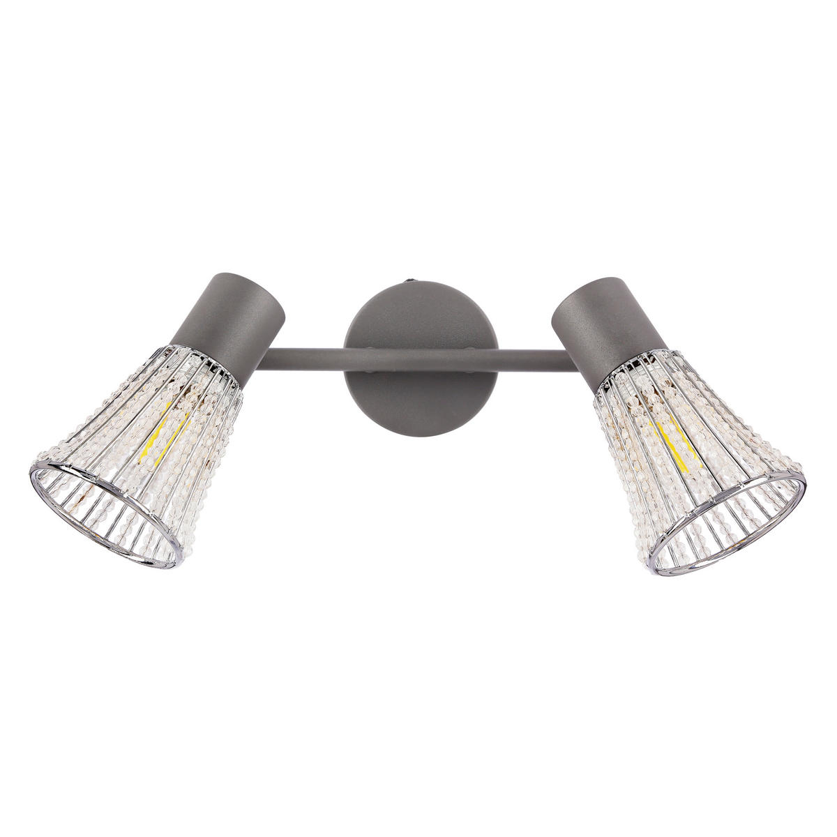 WANDLEUCHTE Curtis 8/38/20 cm  - Grau, Design, Metall (8/38/20cm)