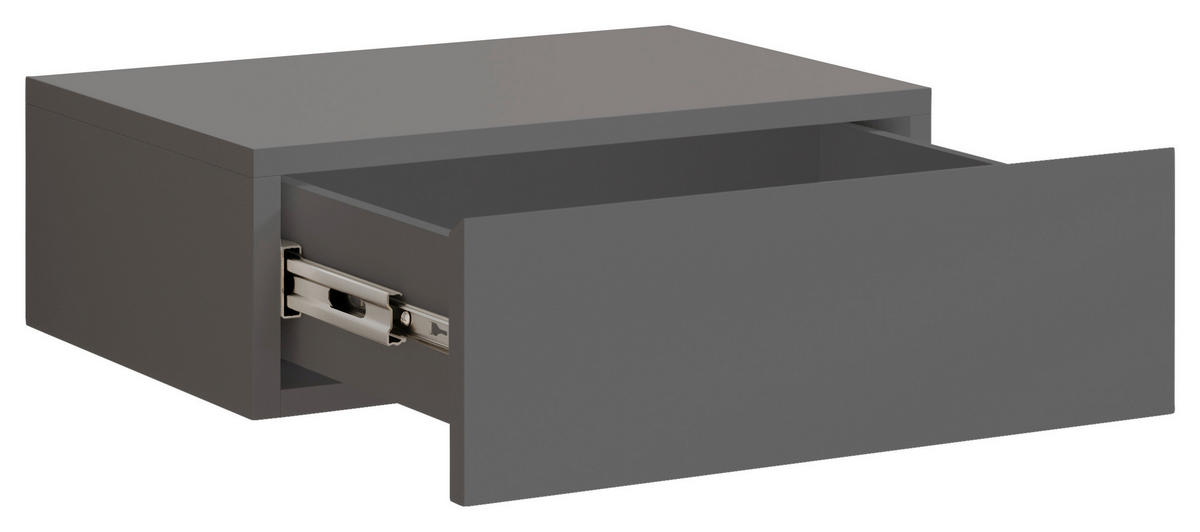 NACHTSCHRANK 42/14/30 cm  - Graphitfarben, MODERN, Holzwerkstoff (42/14/30cm) - Livetastic