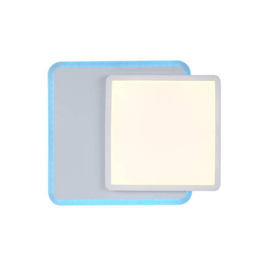 LED-Deckenleuchte Arenda 45,3/45,3/7,5 cm   - Weiß, Design, Kunststoff/Metall (45,3/45,3/7,5cm)