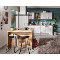 MODULKÖK 310-124 cm   i vit, lärkfärgad  - stålfärgad/vit, Lifestyle, metall/trämaterial (310-124cm) - Respekta