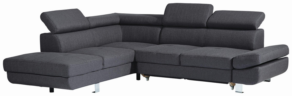 SEDEŽNA GARNITURA, tkanina antracit  - barve kroma/zelena, Design, kovina/tekstil (229/270cm) - Xora