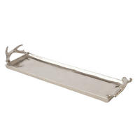 TABLETT Metall  - Silberfarben, Basics, Metall (15,5/60/8,5cm) - Boltze Home