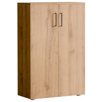 SCHUHSCHRANK Eichefarben  - Eichefarben/Silberfarben, Basics, Holzwerkstoff/Kunststoff (80/120/38cm) - Moderano