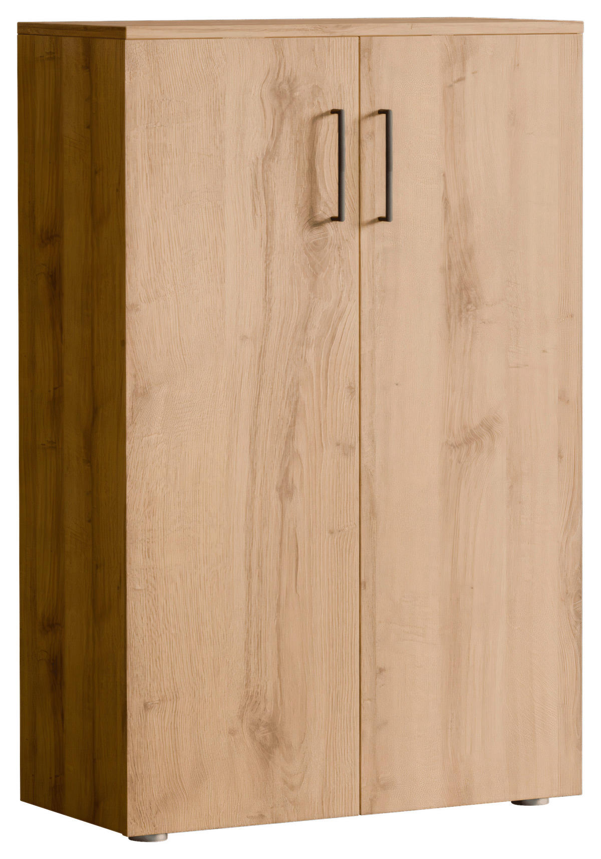 SCHUHSCHRANK Eichefarben  - Eichefarben/Silberfarben, Basics, Holzwerkstoff/Kunststoff (80/120/38cm) - Moderano