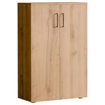 SCHUHSCHRANK 80/120/38 cm  - Eichefarben/Silberfarben, Basics, Holzwerkstoff/Kunststoff (80/120/38cm) - Moderano