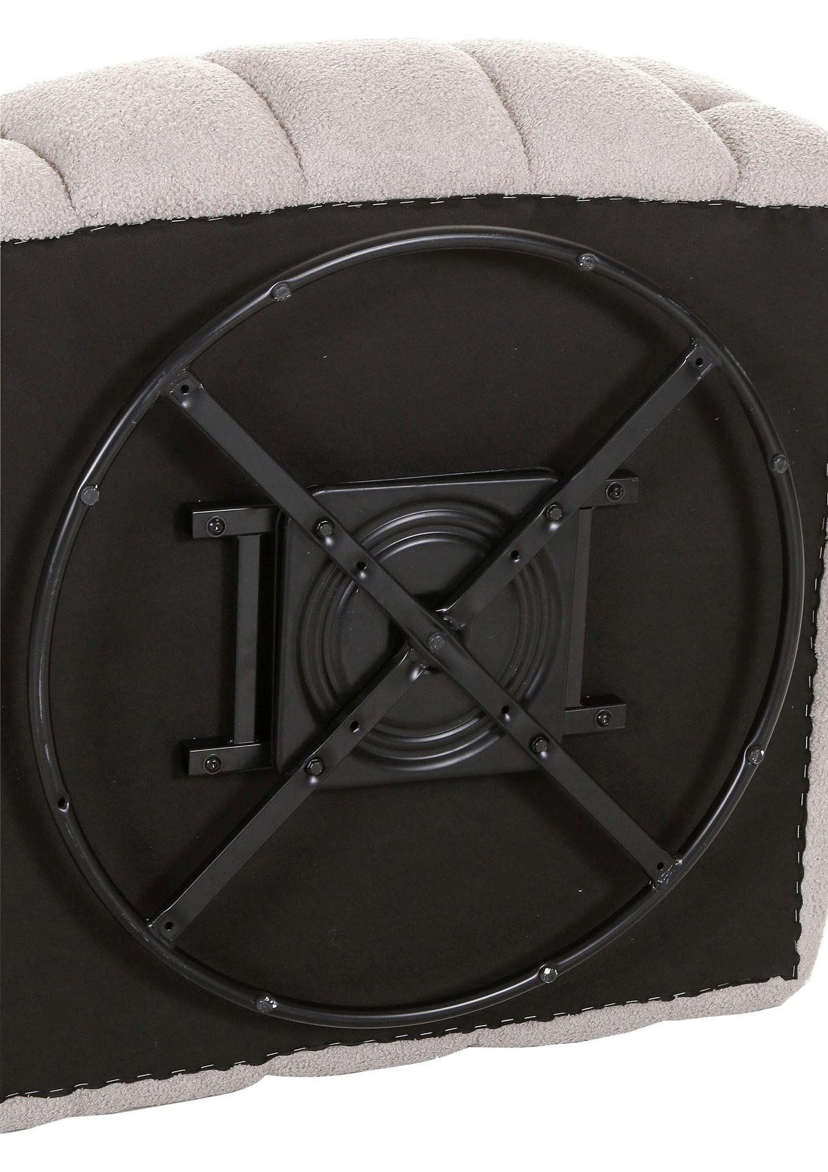 SESSEL in Flachgewebe Schlammfarben  - Schlammfarben/Schwarz, Konventionell, Textil/Metall (97/71/87cm) - Carryhome