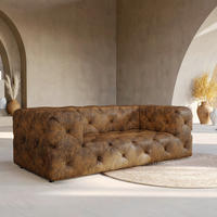 2-SITZER-SOFA Lederlook Dunkelbraun  - Dunkelbraun/Schwarz, Design, Kunststoff/Textil (193/71/100cm) - P & B