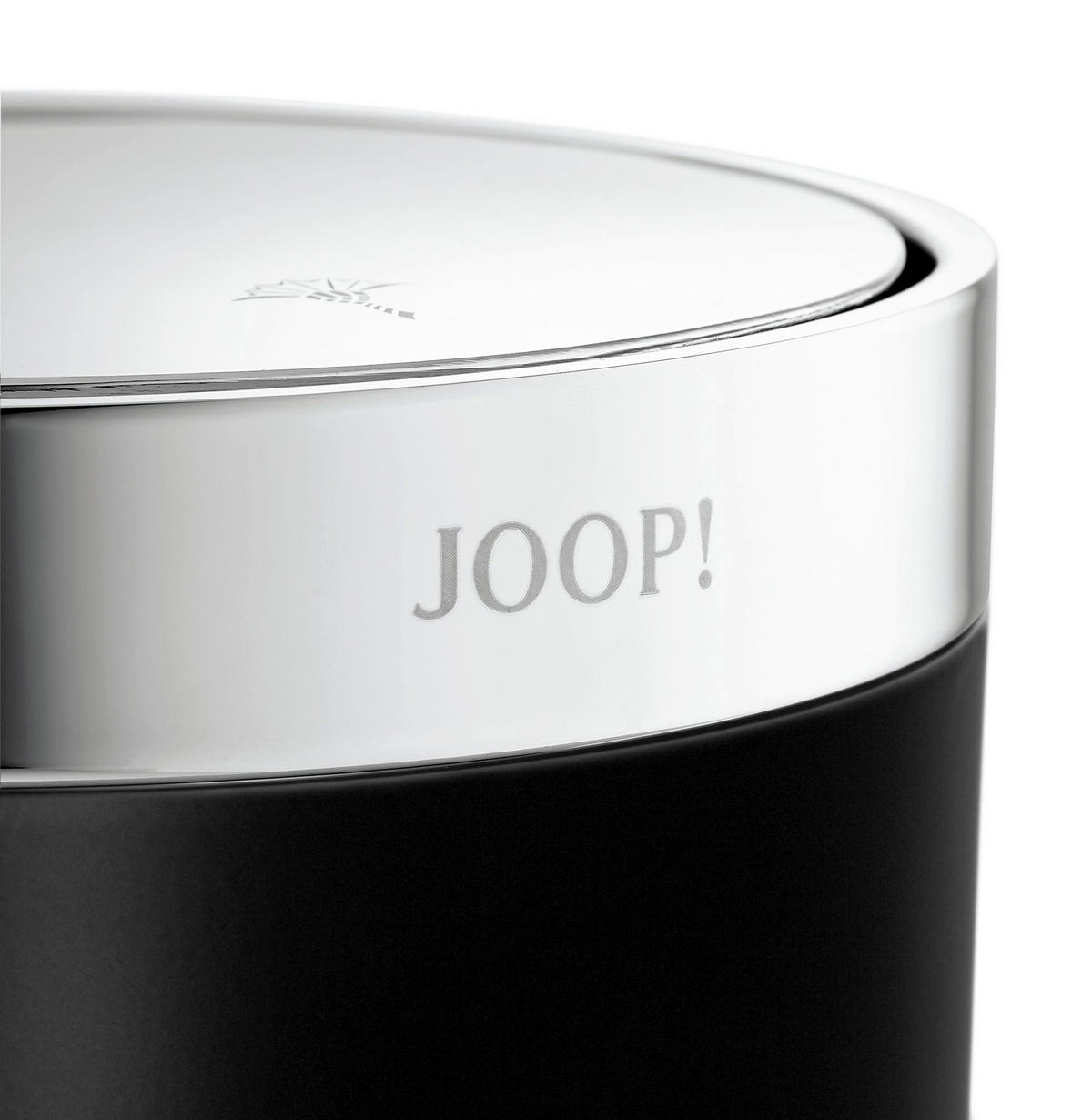 KOSMETIKEIMER Chromeline Black 6 L  - Chromfarben/Schwarz, Design, Kunststoff (18/26cm) - Joop!
