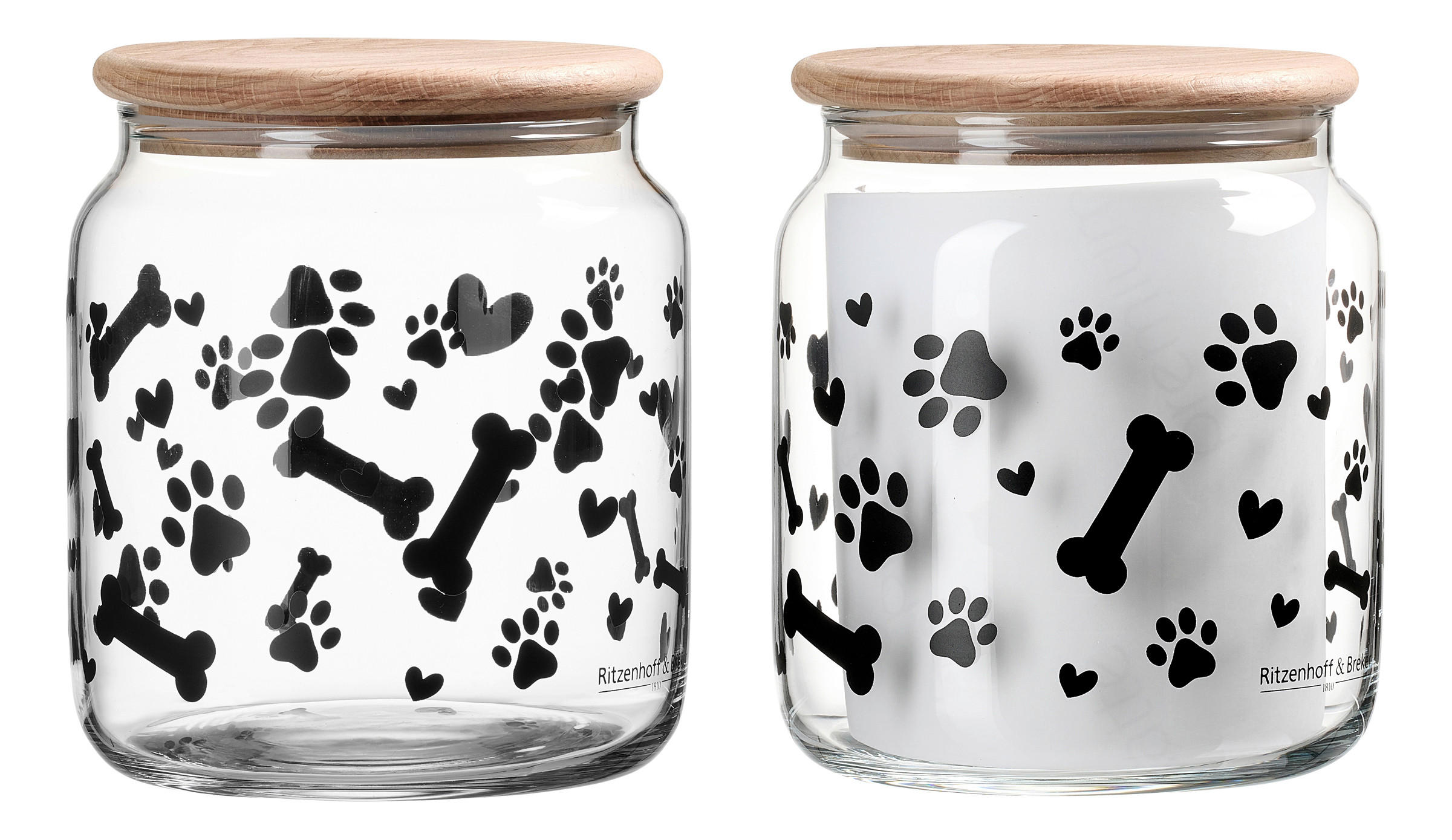 FUTTERBEHÄLTER - Klar, Trend, Glas/Holz (1,1l) - Ritzenhoff Breker