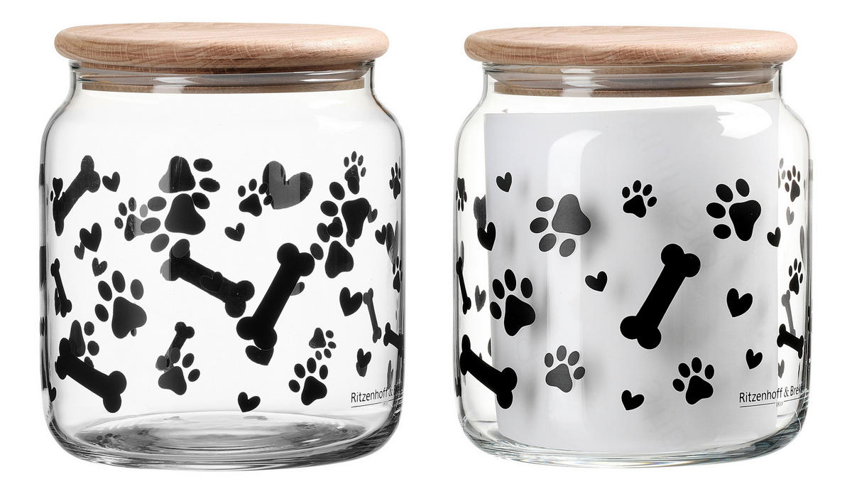 FUTTERBEHÄLTER - Klar, Trend, Glas/Holz (1,1l) - Ritzenhoff Breker