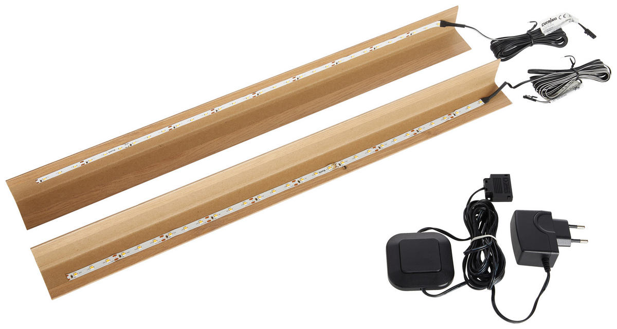 LED-STRIP - Weiss/Schwarz, Konventionell, Kunststoff (54,6cm) - Livetastic