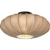 TAKLAMPA  - greige/svart, Klassisk, metall/textil (45/23/45cm)
