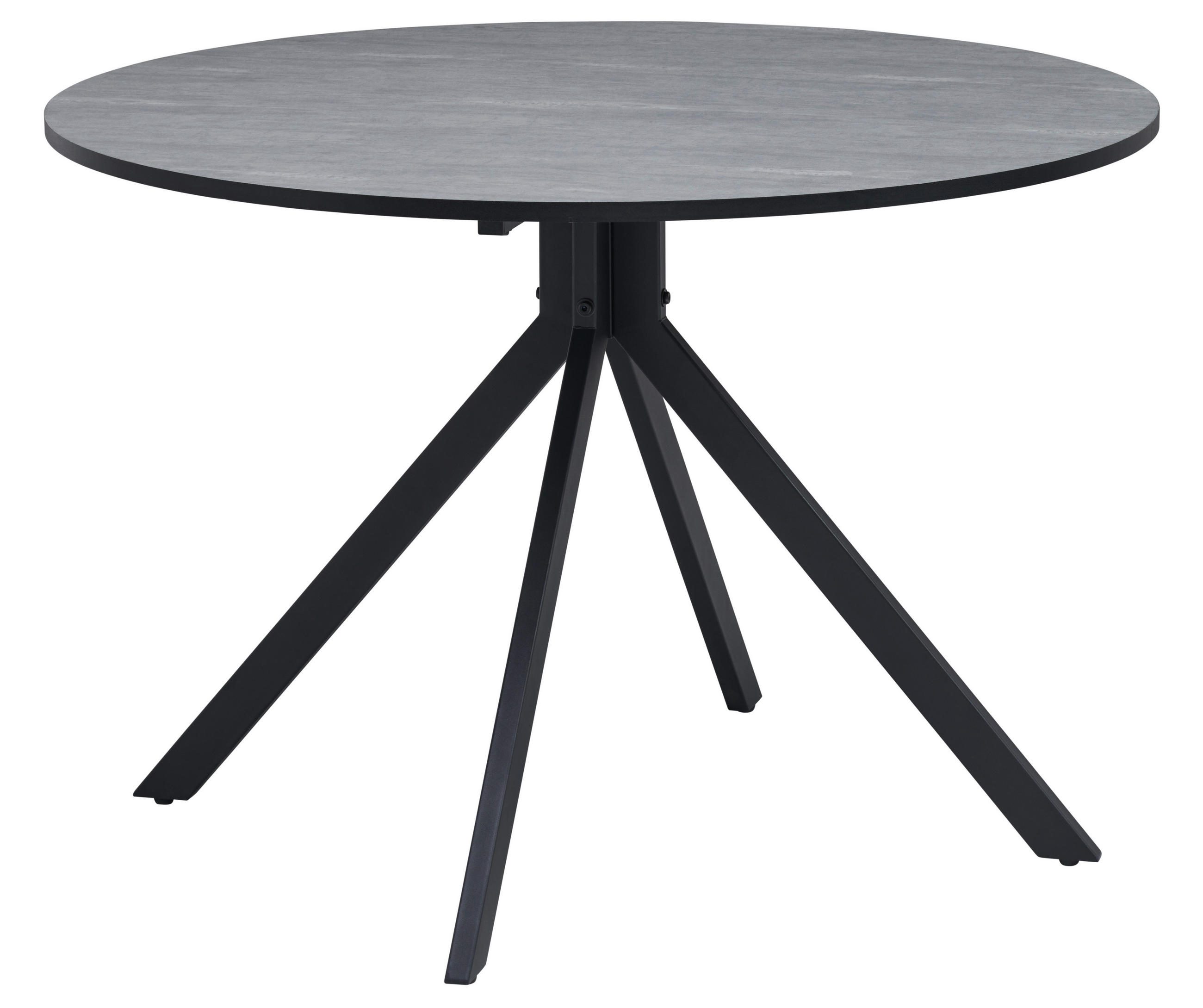 ESSTISCH in Metall, Holzwerkstoff 110/110/76 cm  - Schwarz/Grau, KONVENTIONELL, Holzwerkstoff/Metall (110/110/76cm) - MID.YOU