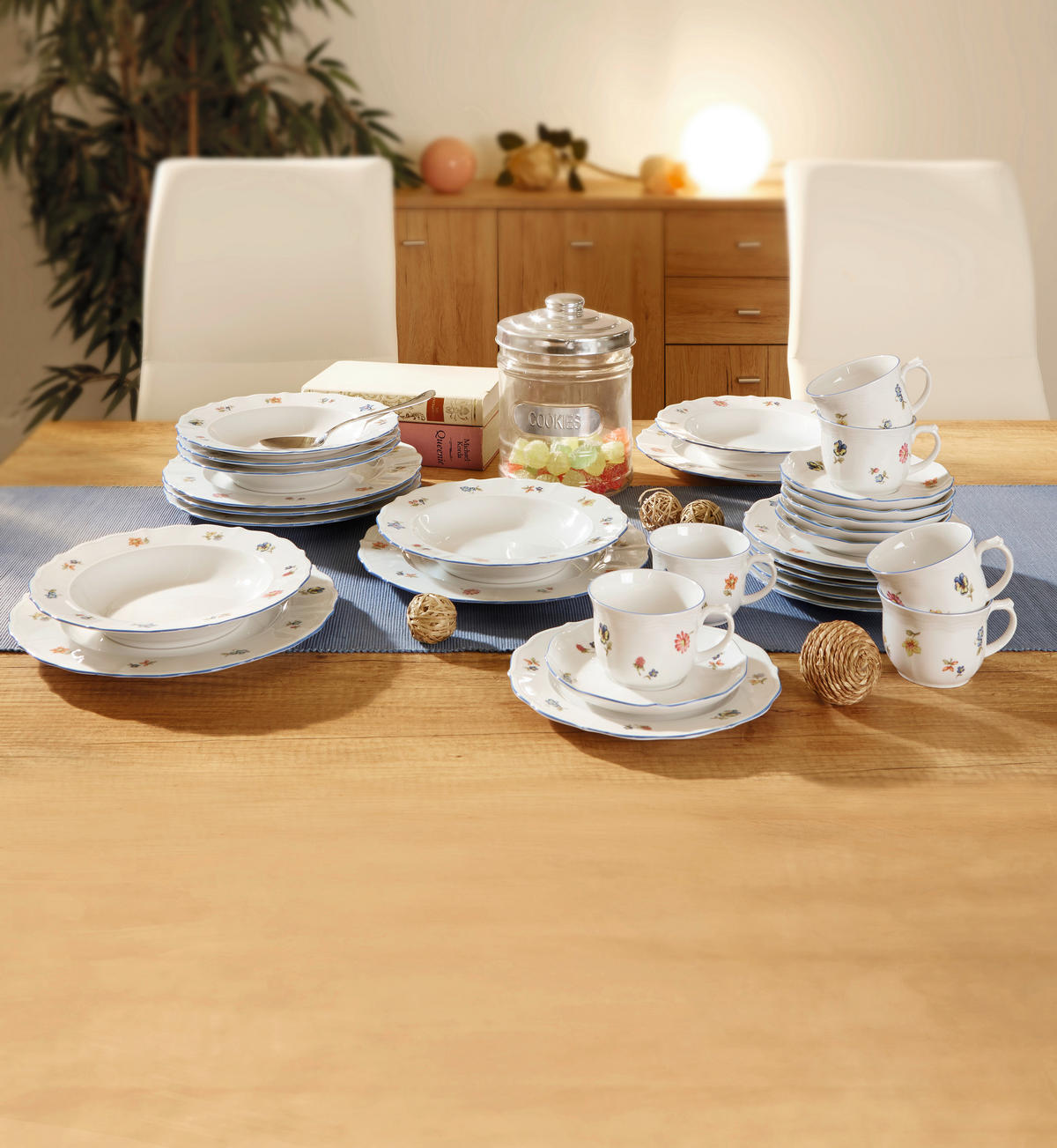 KÁVOVÝ SERVIS porcelán keramika  - viacfarebná/modrá, Trend, keramika (30/15/15cm) - Seltmann Weiden
