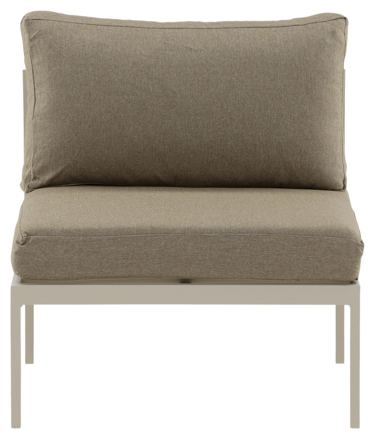 LOUNGESESSEL  - Beige/Grau, KONVENTIONELL, Metall (70/65/74cm) - Gardenson