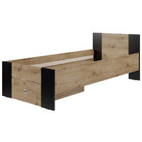 POSTEL, černá, dub artisan - černá/dub artisan, Konvenční, kompozitní dřevo (95/75/204,4cm) - Carryhome