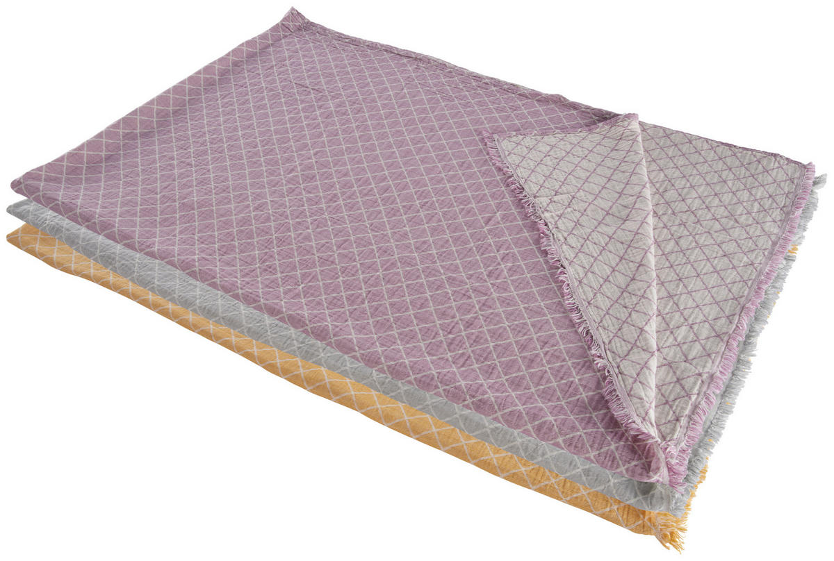 WOHNDECKE Musa 150/200 cm  - Gelb/Naturfarben, KONVENTIONELL, Textil (150/200cm) - Ambiente
