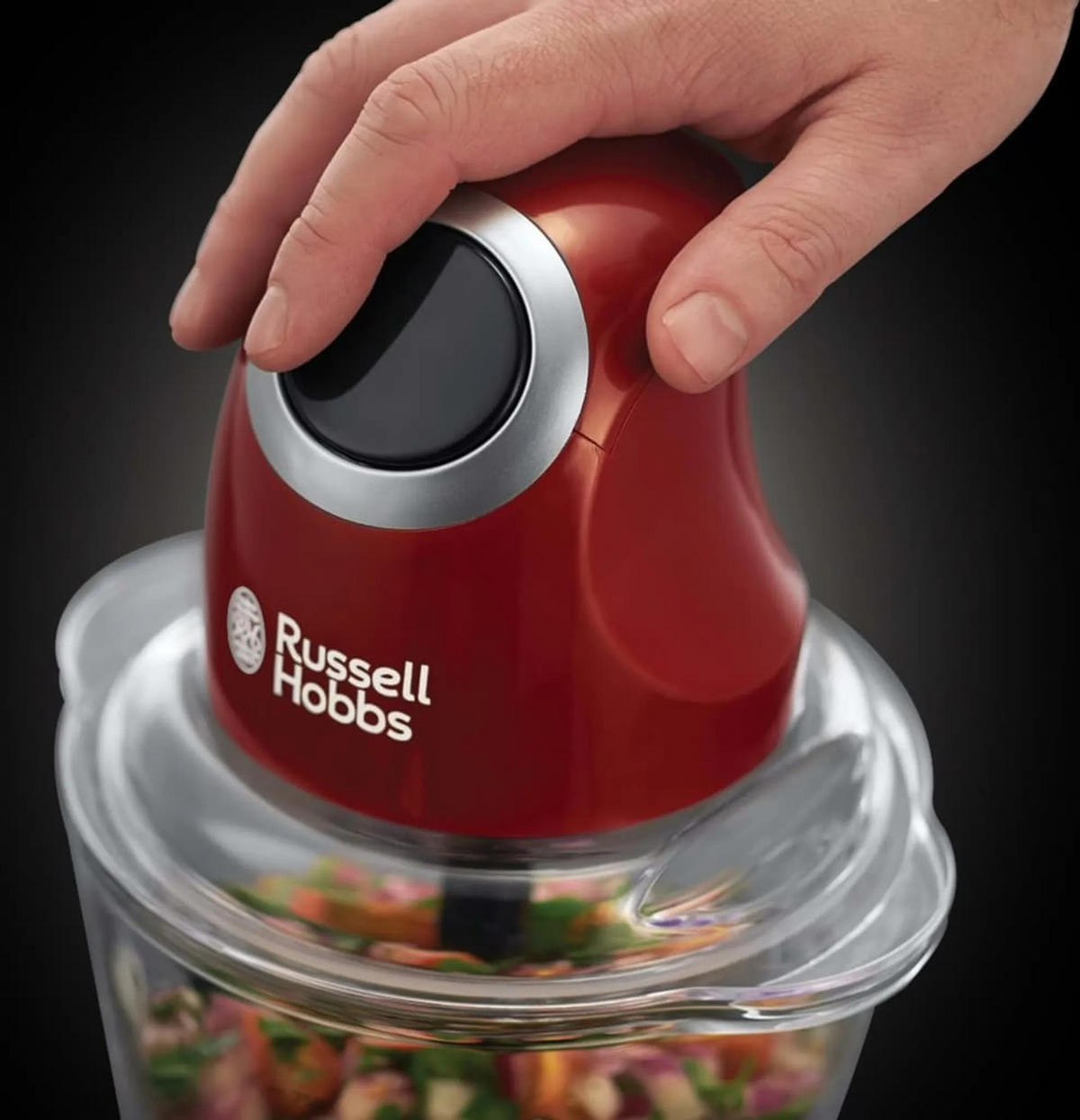 UNIVERSALZERKLEINERER  - Rot/Schwarz, Basics, Kunststoff (15,8/23,1/18,4cm) - Russell Hobbs