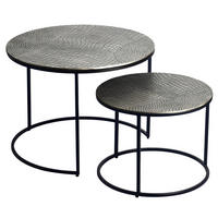 SATSBORD i metall 60/45/60 cm  - silver/svart, Design, metall (60/45/60cm) - Livetastic