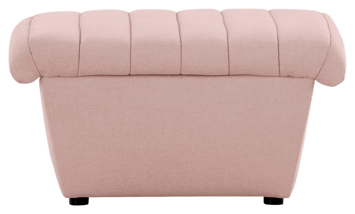 HOCKER Webstoff Rosa  - Schwarz/Rosa, Design, Kunststoff/Textil (74/43/85cm) - LOOKS by W.Joop