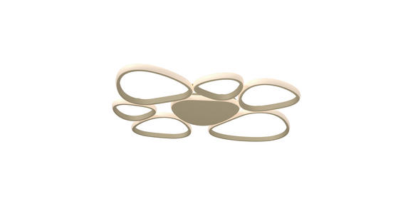 LED-DECKENLEUCHTE Acrux 89,5/79/4 cm  - Sandfarben, Design, Kunststoff/Metall (89,5/79/4cm) - Novel