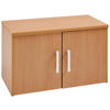 AUFSATZSCHRANK 72/43/36 cm  in  - Silberfarben/Buchefarben, Basics, Holzwerkstoff/Kunststoff (72/43/36cm) - Xora