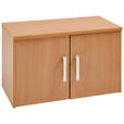 AUFSATZSCHRANK 72/43/36 cm  in  - Silberfarben/Buchefarben, Basics, Holzwerkstoff/Kunststoff (72/43/36cm) - Xora